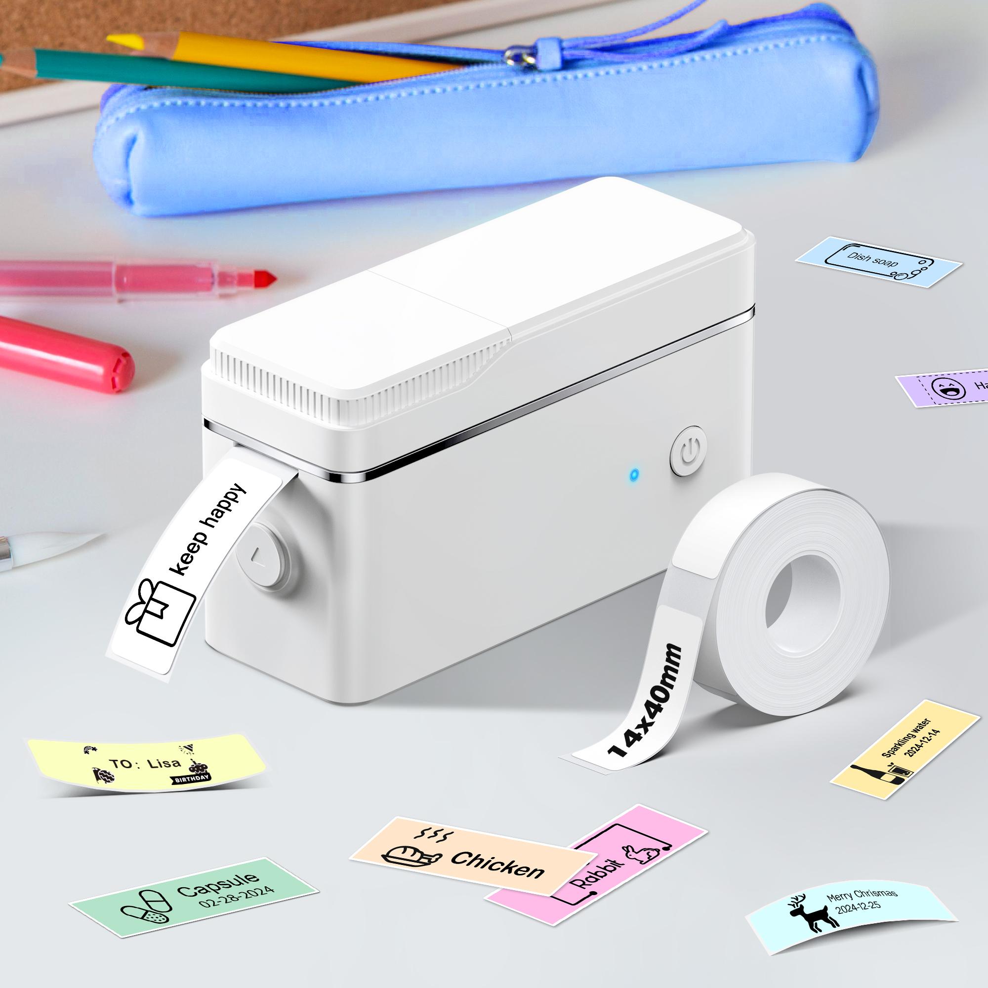 Polono P31S Portable Label Printer Wireless Mini Sticker Printer with Tape for Study Notes, Barcodes, Memos, Christmas Gifts