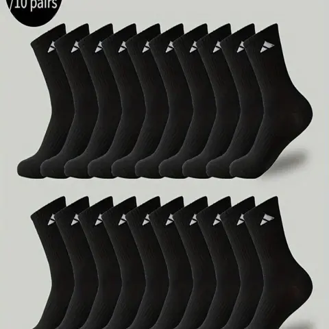 【Black Friday】Men's Moisture-Wicking Breathable Fabric Socks, 10 Pairs, Thick Comfortable Fitness Running Socks, Outdoor Sports Socks