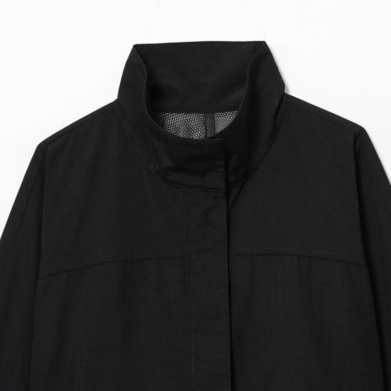 Ladies Winter Coats And Jackets Black Stand Collar Jacket Oversized Windbreaker Hidden Placket Streetwear Women's Casual Outerwear Casual Fitted Jacket