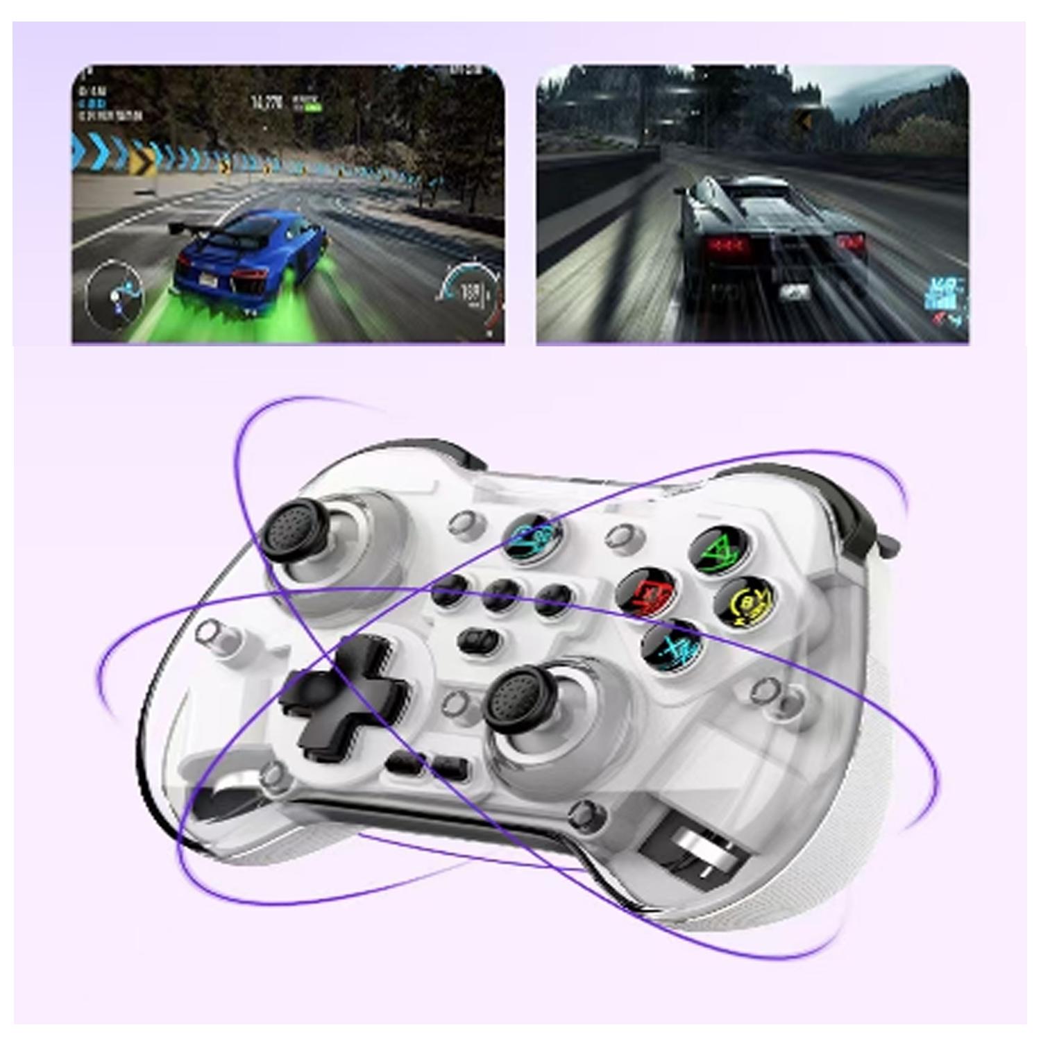 Multifunctional Bluetooth-compatible Game Controller, Mini Gaming Joystick for Android iOS PC Switch, Multi-Platform Game Pad, Portable and Convenient