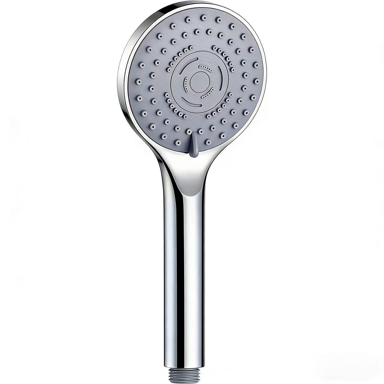 Silver Color Five-Function Shower Head, High Pressure Handheld Shower, Bathroom Accessories, Wall-Mounted Shower Spray