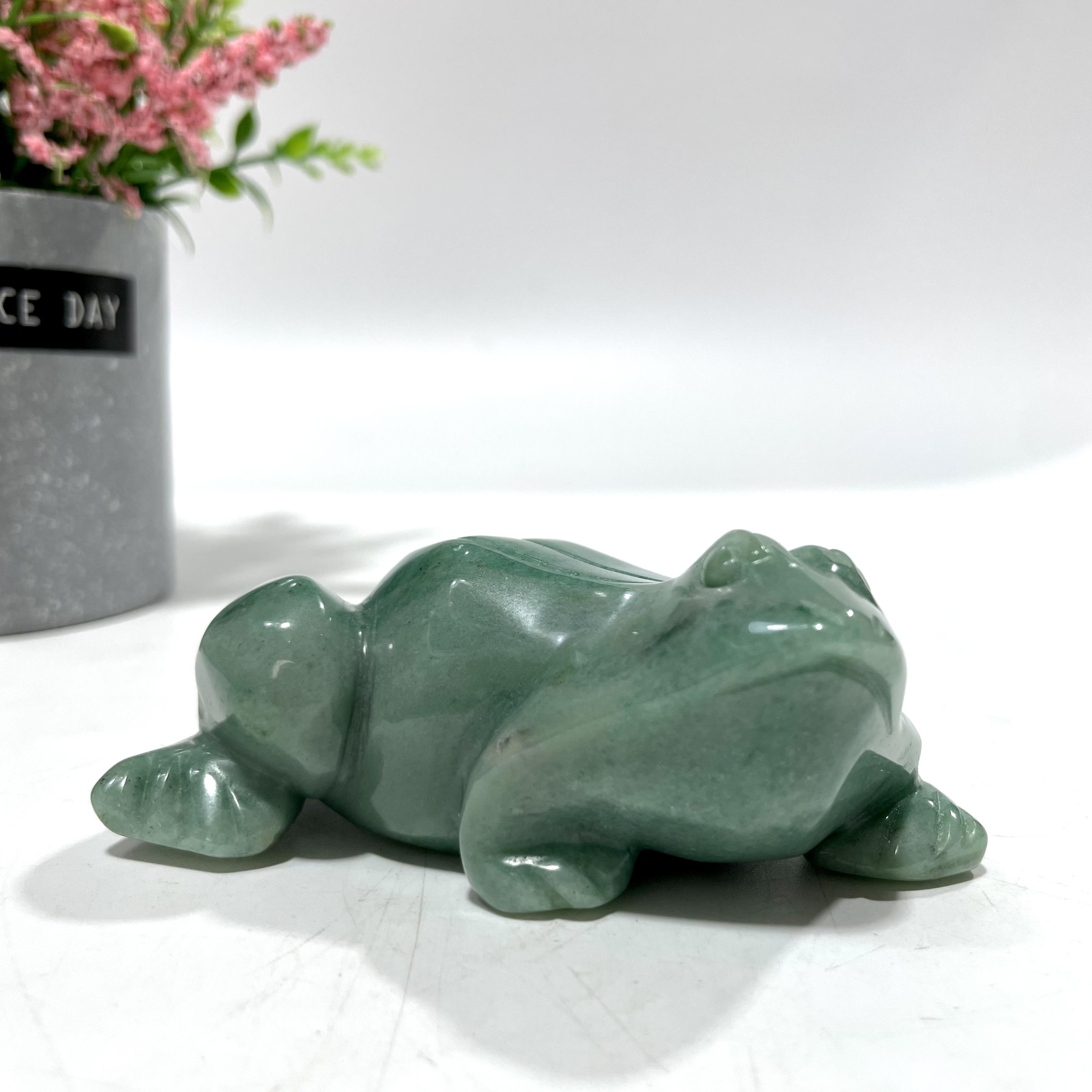 Green Aventurine Animal Crystal Carvings Flower Fairy Cat bird Tortoise Dolphin Bear Fish Seal Dinosaur Rhinoceros Frog Shark Carvings Healing Stones Natural Stone Chakra Balancing Reiki Home Office Decor From IG Crystal