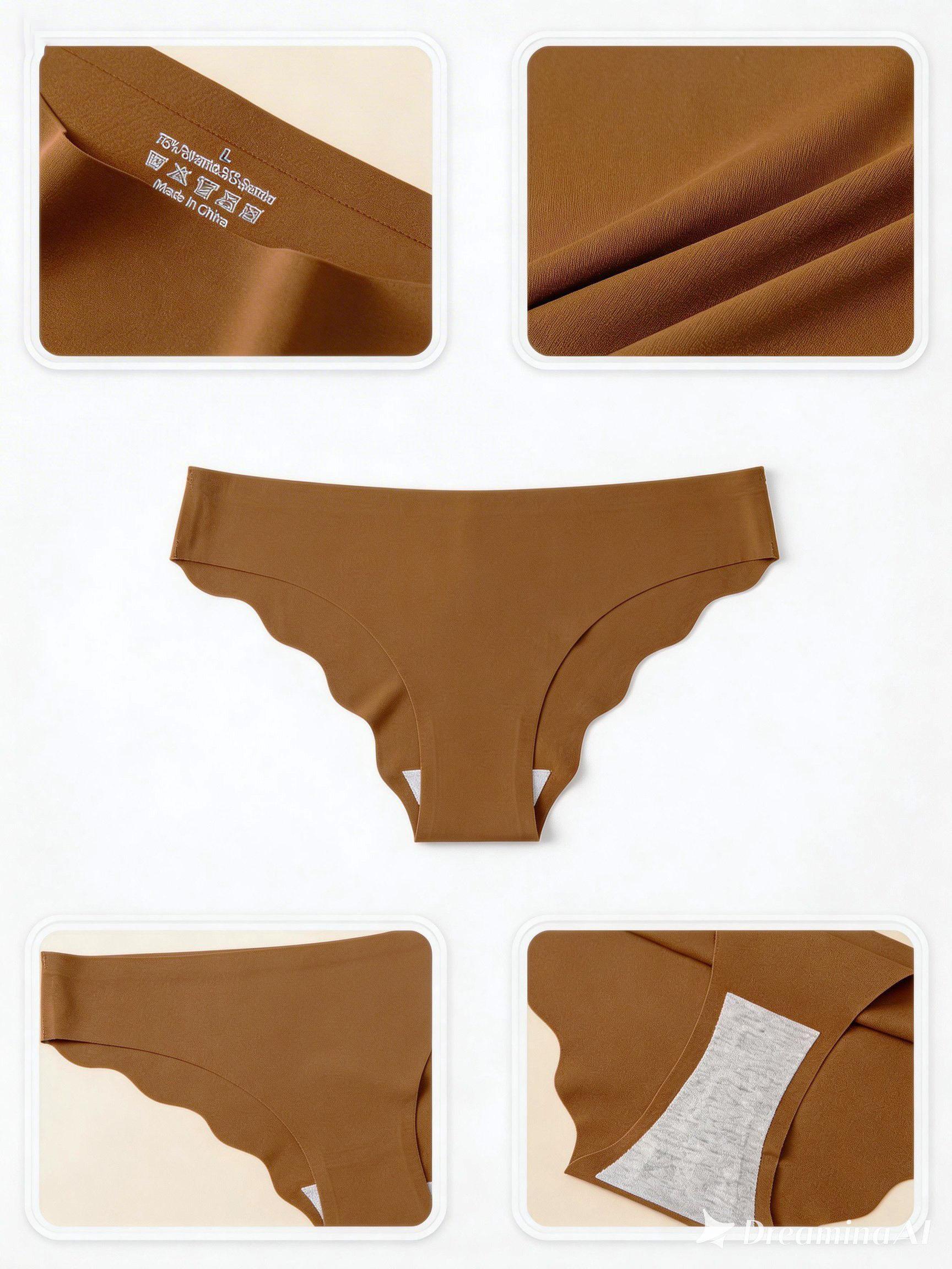 5 Pack Women Laser Cut No Show Panties Ice Silk Low Rise Comfortable Invisible Seamless Underwear