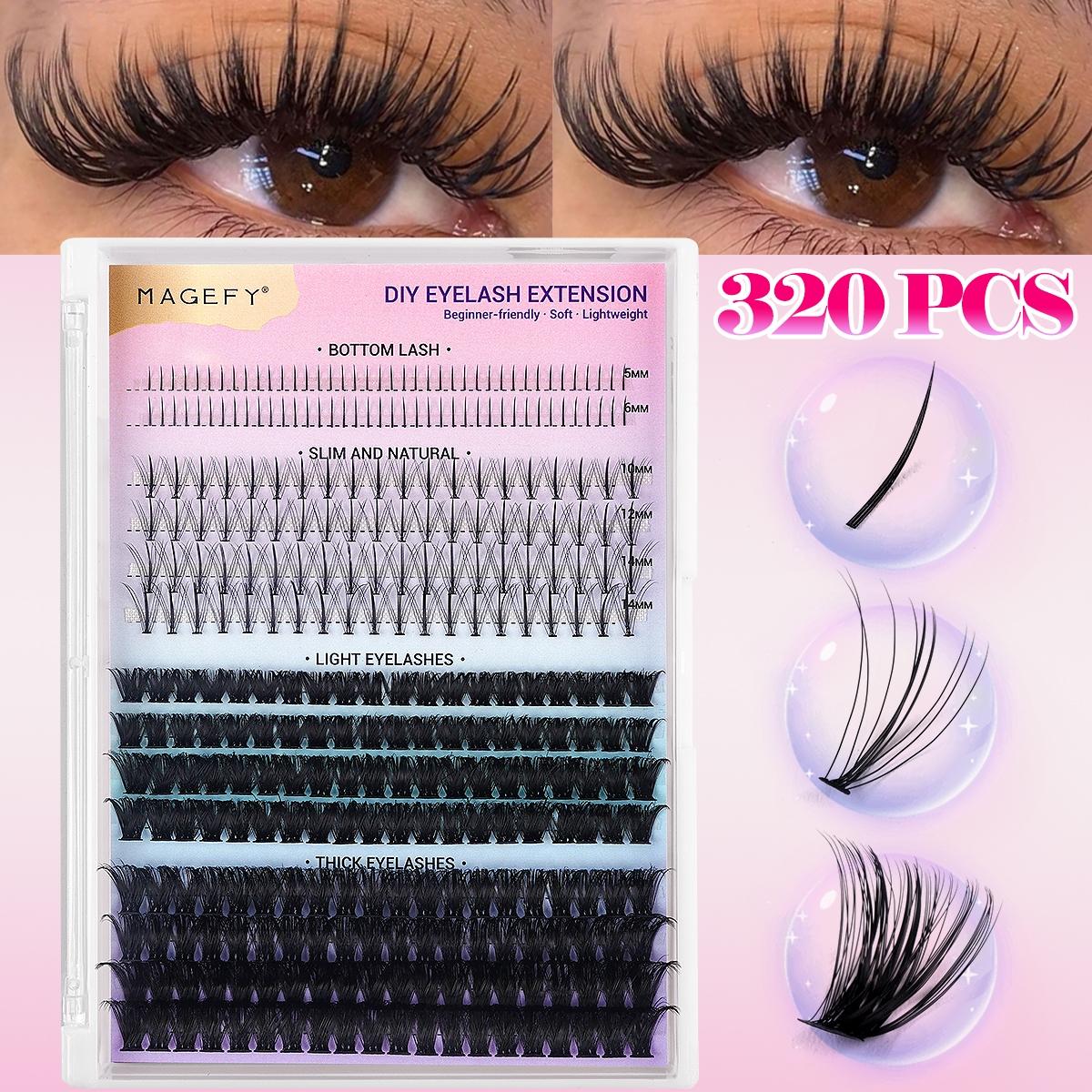 Individual False Eyelashes, Mixed 3 Styles with Bottom Lashes, DIY ...