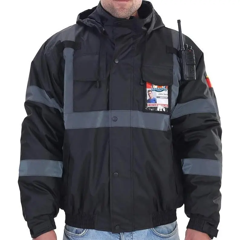 High Visibility Reflective Waterproof Safety Jacket with Black Bottom for Men and Women Construction Work
