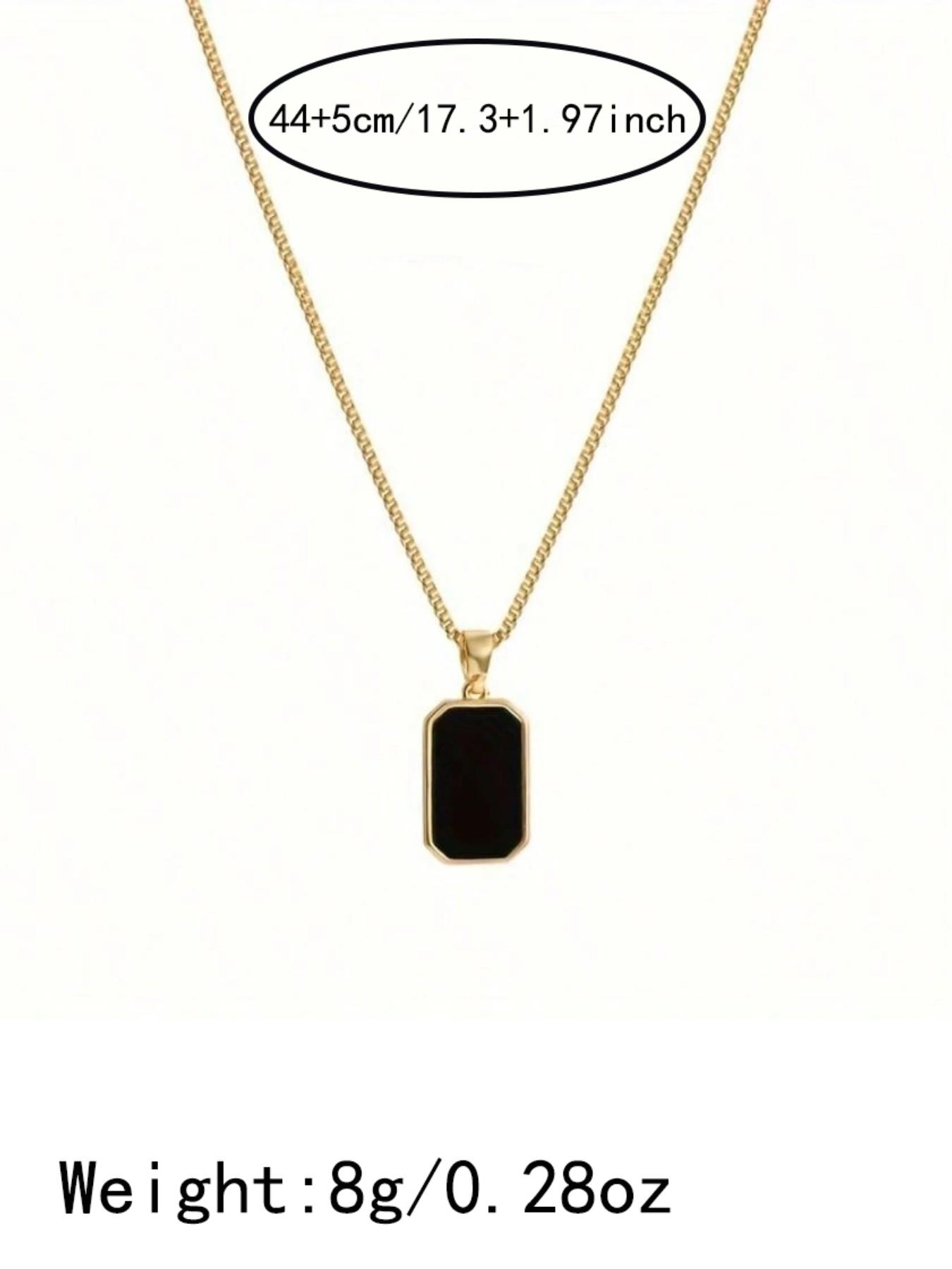 Square Geometric Pendant Necklace, Simple Women's Pendant Necklace, Perfect for Daily Wear Jewelry, Elegant and Minimalist Design