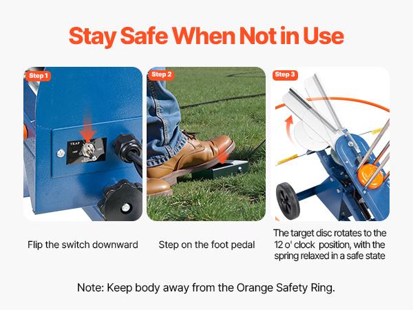 VEVOR Clay Target Thrower, 75-80 Clays Pigeon Thrower, 55+ Yards Automatic Skeet and Trap Launcher on Wheels - with Adjustable Angle, Foot Pedal Pull Handle for Clays Throwing, Shooting Sports