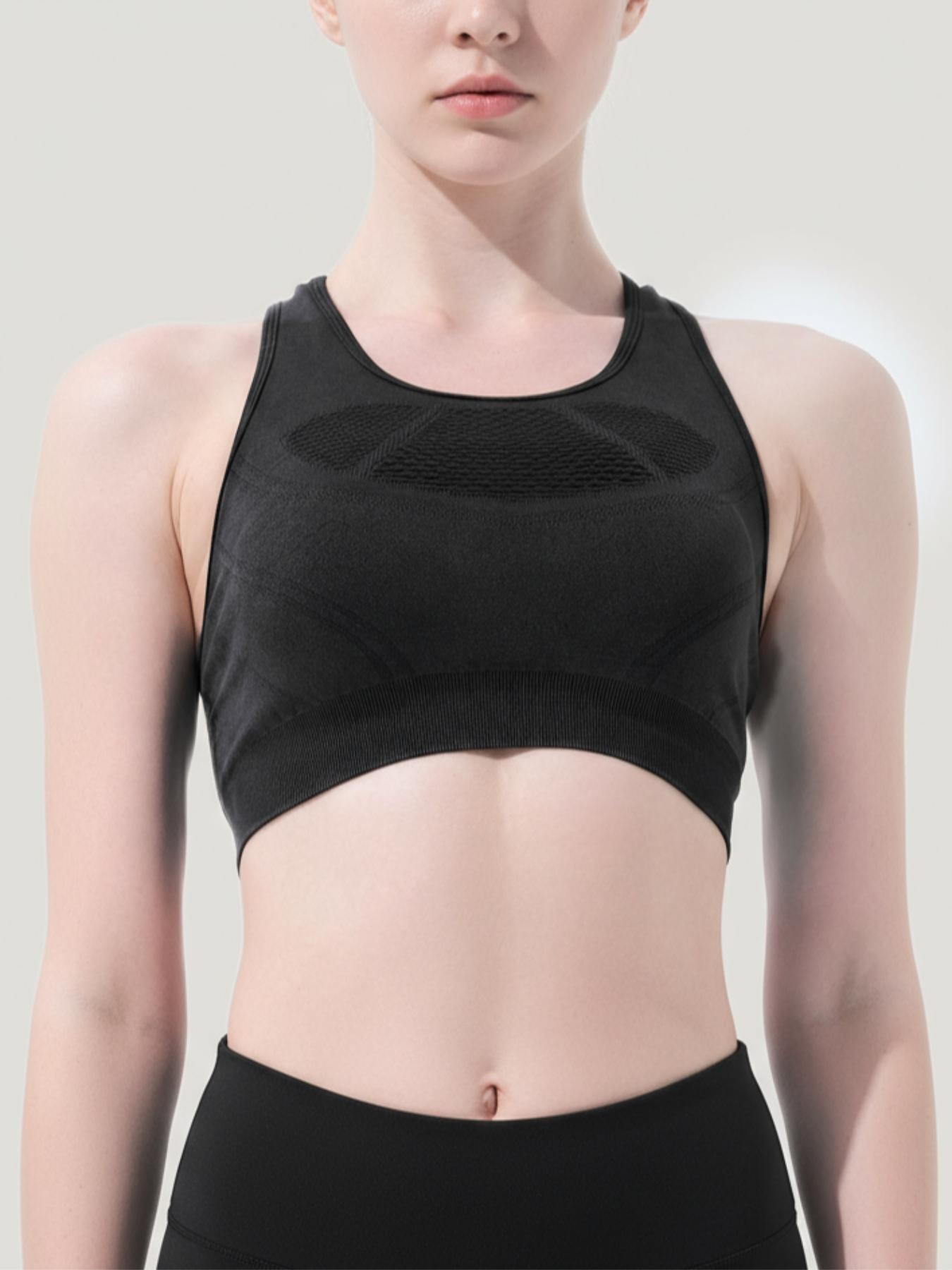 High Elastic Compression Sports Bra, Buttery Soft Gym Bra for Pilates, Daily Active Wear, Comfortable and Supportive Athletic Top