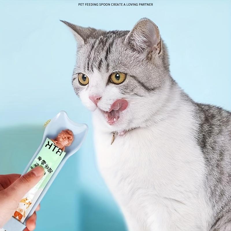 Cat Strip Squeeze Spoon Cat Strip Feeder for Lickable Wet Cat Treats Pet Liquid Snack Feeding Tool Cat Feeder Pet Supplies