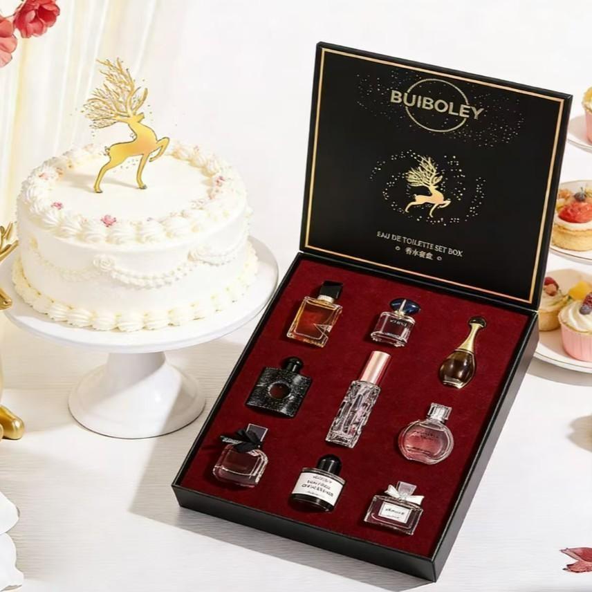 Mini Perfume Gift Set for Women, 9 Bottles Birthday & Valentine's Day Present, Long-Lasting Fragrance, Light Scent, Ideal for Lovers