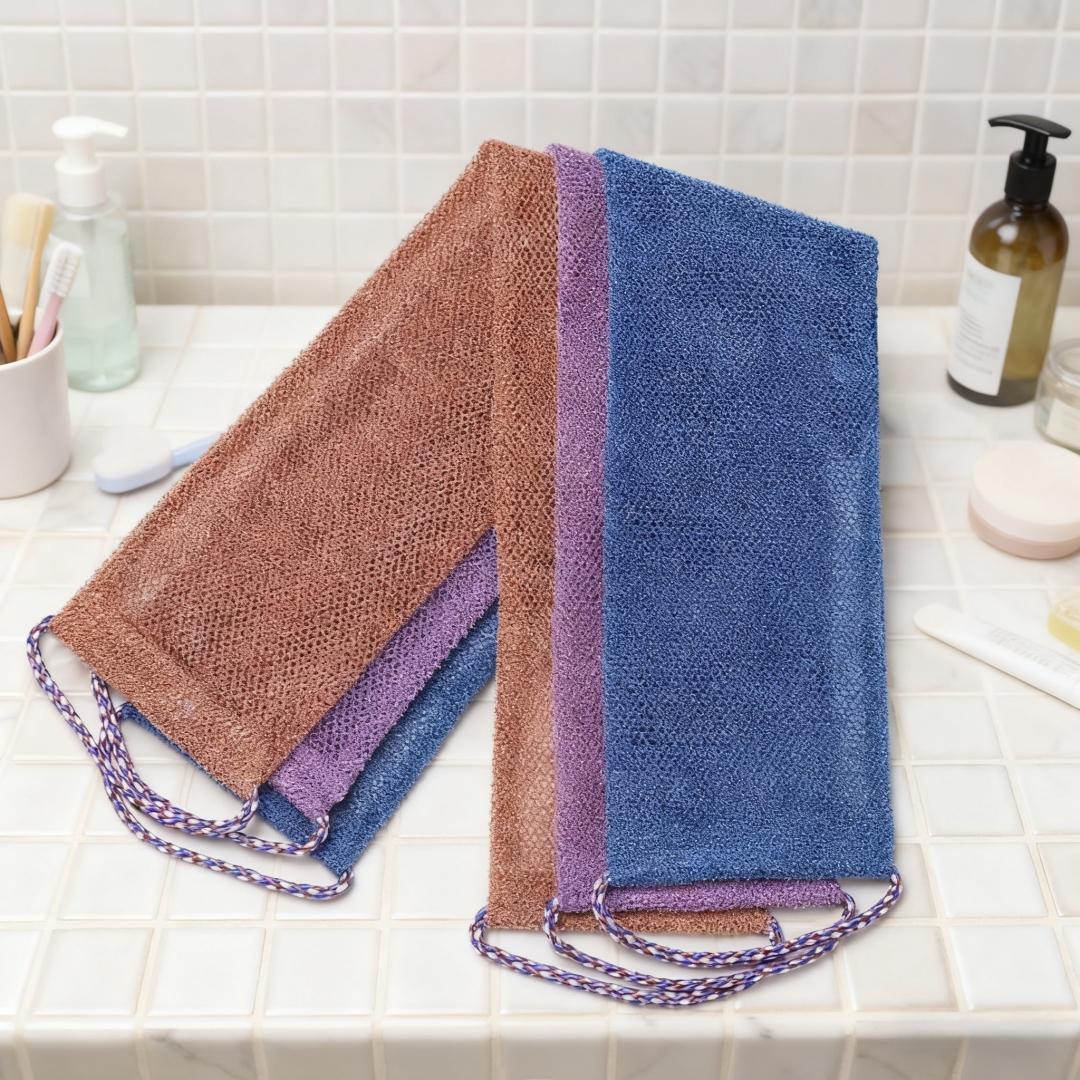 1 PC African Net Long Net Bath Exfoliating Shower Body Scrub Cloths, Lightweight Reticulate Sponge, Effective Skin Care Tool, Perfect for Everyday Use, Exfoliating Mesh, Exfoliating Net Loofah, African Net Sponges, Exfoliating Shower Scrubber