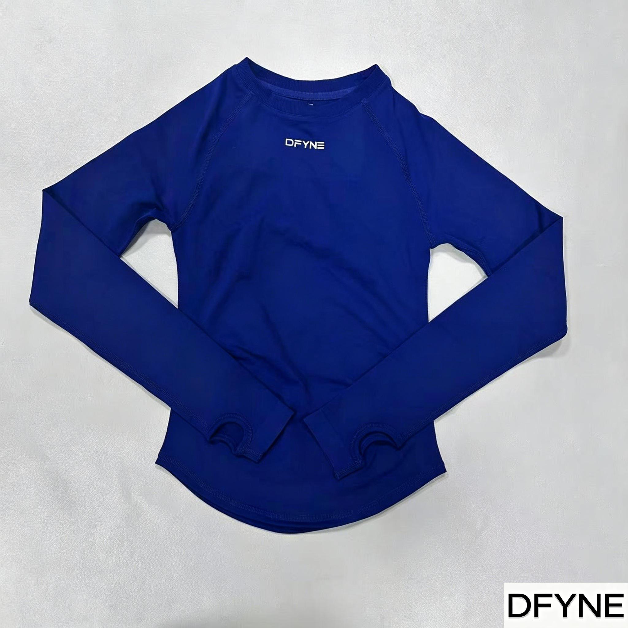 Dfyne Women's Seamless Long Sleeve High Performance Activewear Top - Lightweight, Breathable, 4-Way Stretch, Round Neck, Slim Fit, Multi-Size, Plus Size Gym Ootd Sporty Chic Tee for Yoga, Gym