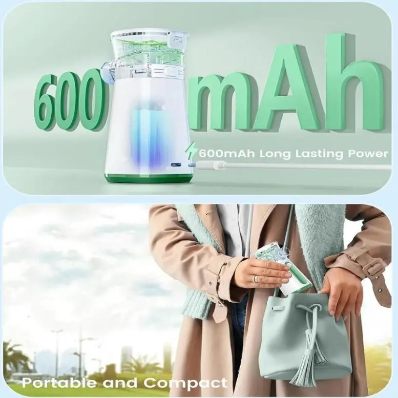 Product Introduction of Portable Nebulizer Machine for Adults Kids(4Colors), USB-C Rechargeable Handheld Nebulizer for Breathing Treatment, 3 Adjustable Modes, Efficiency&Quiet, 3 Masks, Travel and Home Use 7