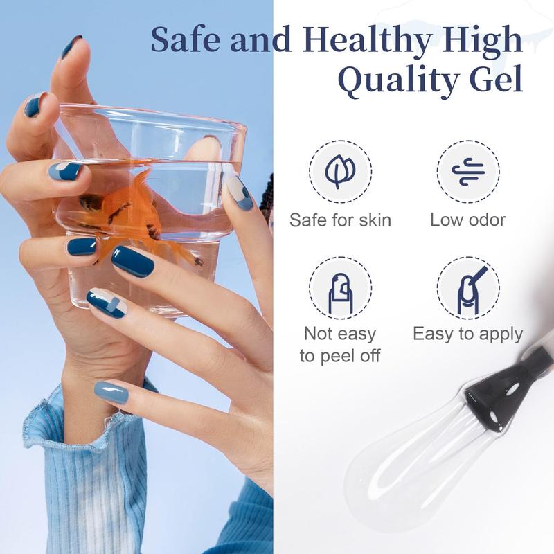 JODSONE New Upgrade  Bottles of 15ml  Base Top Coat Long Lasting and Easy to Apply Large Bottle, combination for uv light cure nail polish.