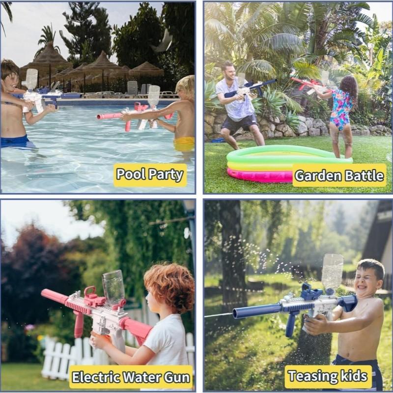 Rechargeable Large Electric Water Gun for Summer Parties, Outdoor Pool and Beach Fun, Lithium Battery Powered Toy for All Ages