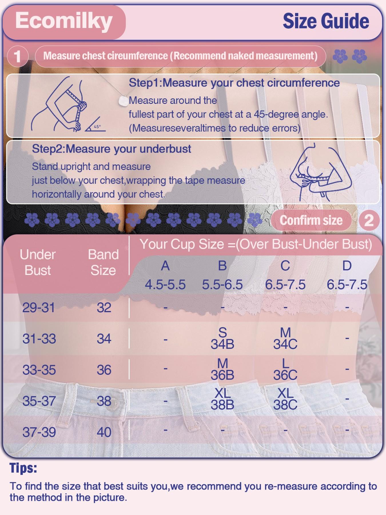 Women's Floral Lace Underwired Molded Bra with Bow and Adjustable-Straps, Comfortable Breathable Medium Push-Up Bra for Women, Lingerie for Daily Wear