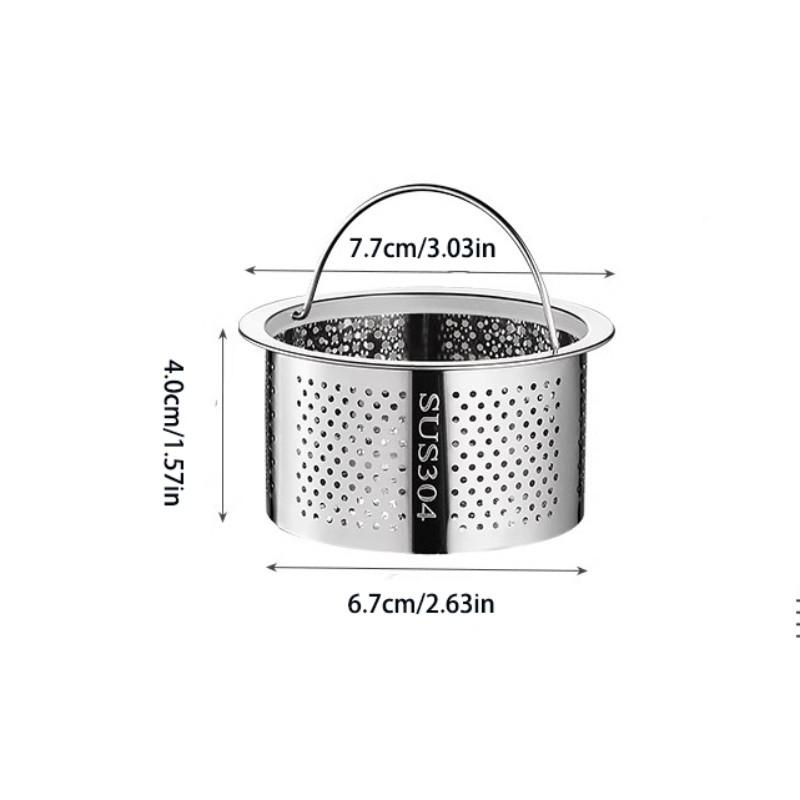 2pcs Kitchen Sink Strainer, Reusable Stainless Steel Filter, Drain Cage Hanger, Drain Plug, Drain Basket, Drain Pipe Fittings