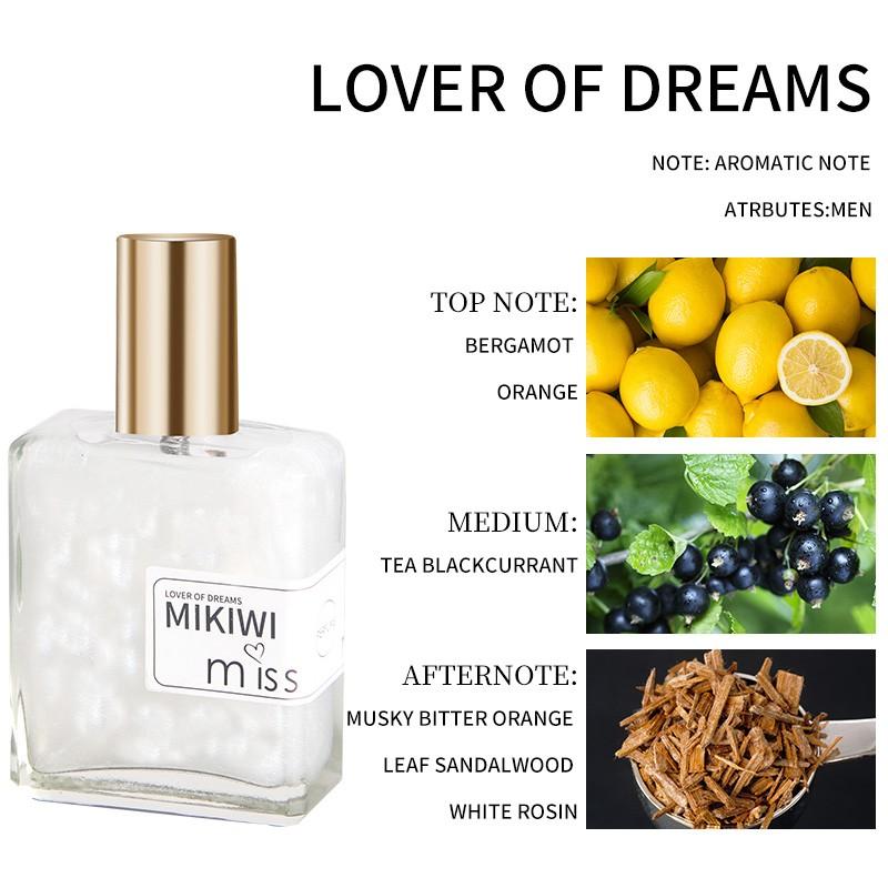 Mikiwi Unisex Perfume Set, Long-Lasting Fragrance Spray, 3 Scents Dream Lover/first Love/ Wave, Luxurious Floral Woody Gift Set