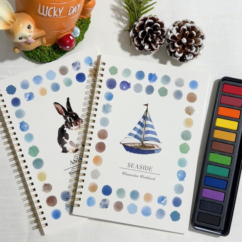 Watercolor Workbook for Beginners, Creative Watercolor Coloring Book for Painting Practice, Suitable for Advanced Practice, Ideal for Art Enthusiasts