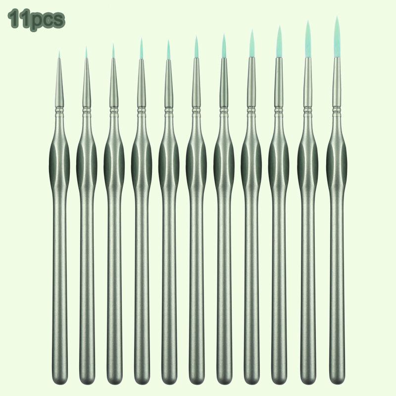 Miniature Paint Brushes,11pcs Small Fine Tip Paintbrushes, Micro Detail Precision Paint Brush Set,Triangular Grip Handles Art Brushes, Artwork, Artwork Supplies