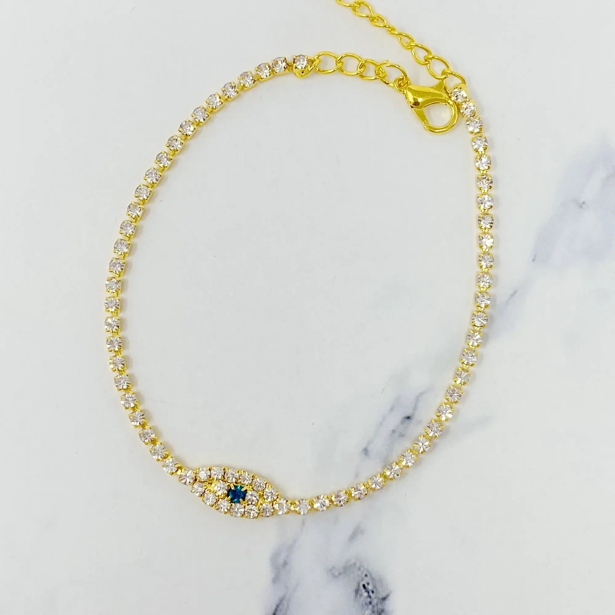 Sparkle  Evil Eye  Anklet