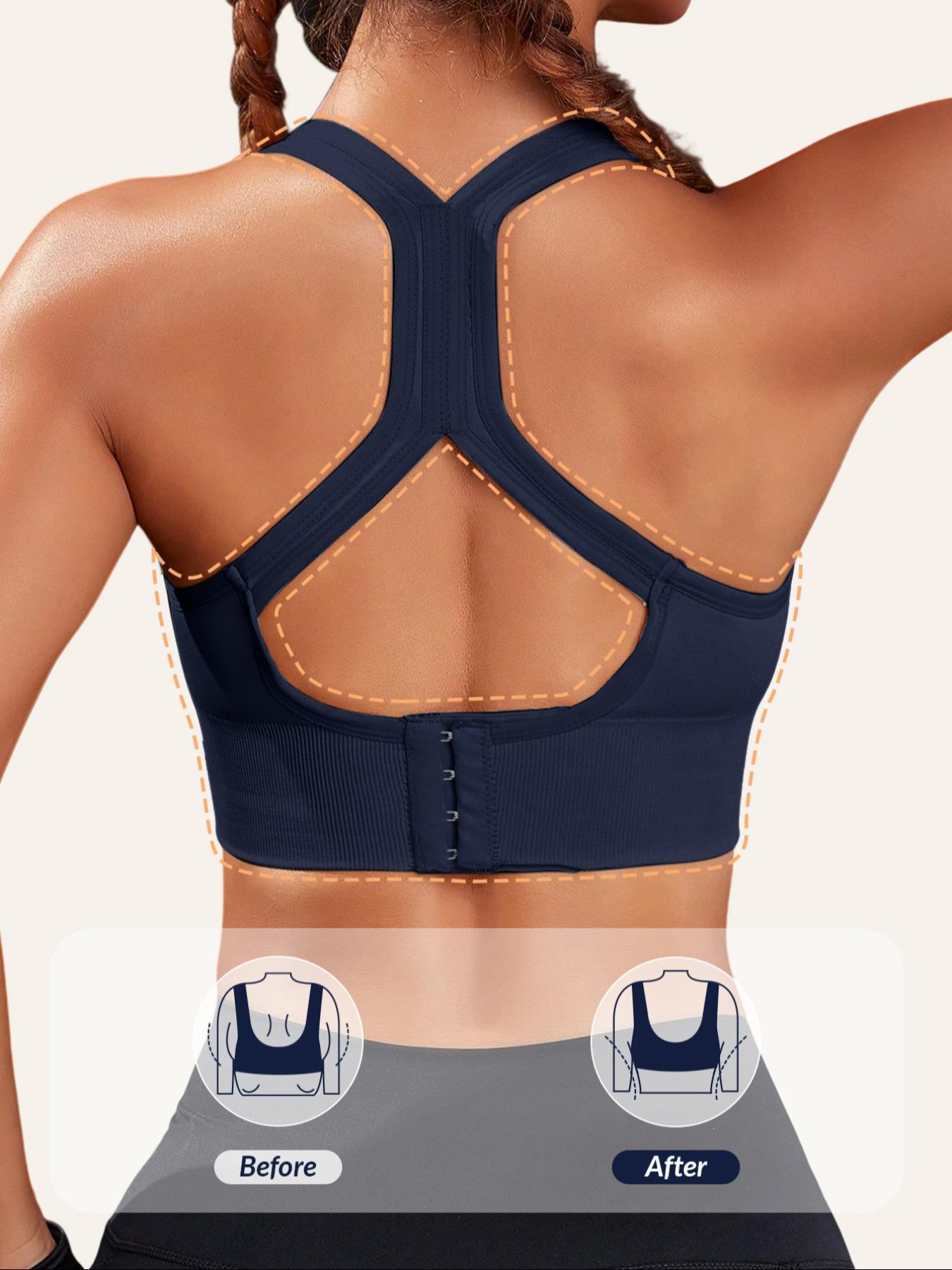 Women's Wireless Sports Bra, Sporty Bra, Fitness Bra, Sportswear Bra, Detachable Pads, Seamless Cross Back, Breathable Fabric, Yoga Running Workout Lingerie, Sports Bras Pack