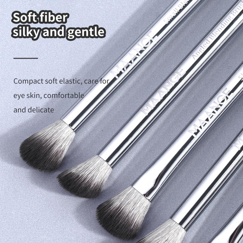 MAANGE 17pcs Prodessional Kabuki Makeup Brushes Set, Foundation Brush Powder Brush Contour Brush Concealer Brush Eyeshadow Brush Nose Shadow Brush Shader Brush Blending Brush Eyelash & Eyebrow Brush, Makeup Accessories Gifts for Friends