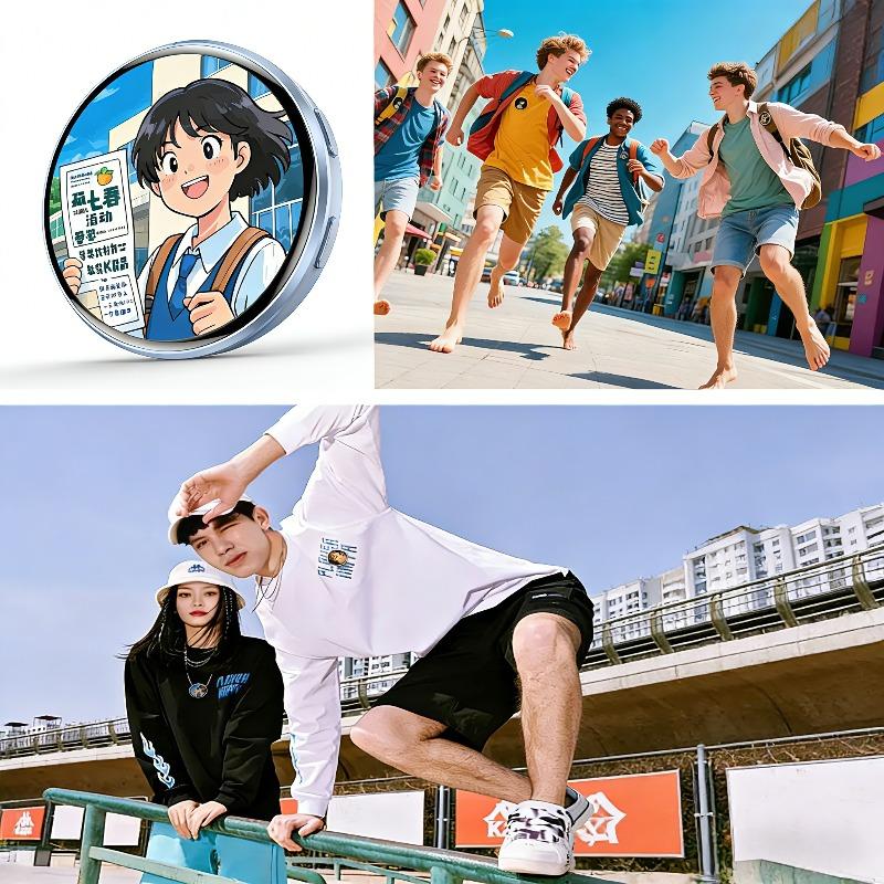 Cyber Electronic Bar Smart Network Badge 1.7-inch HD Screen Anime Electronic Badge | Dynamic Display GIF/Video Badge