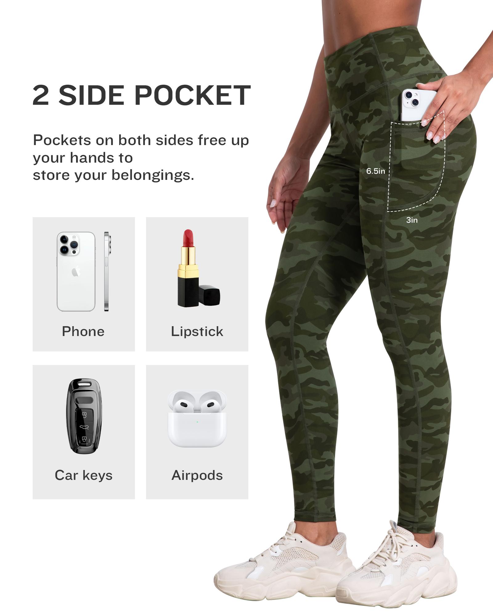 CHRLEISURE 6-Piece Set Of High Waisted Yoga Leggings With Pockets, Exercise Running Yoga Leggings, Tummy Control Workout Running Yoga Leggings gym fitness runner