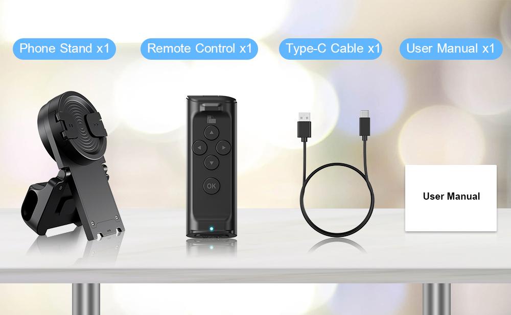 PUTARE Remote Control for TikTok Scrolling with Smartphone Holder Stand, Wireless Scroller Page Turner, Camera Shutter Video Recording for iOS Android, Cellphone Selfie Accessory,Upgraded