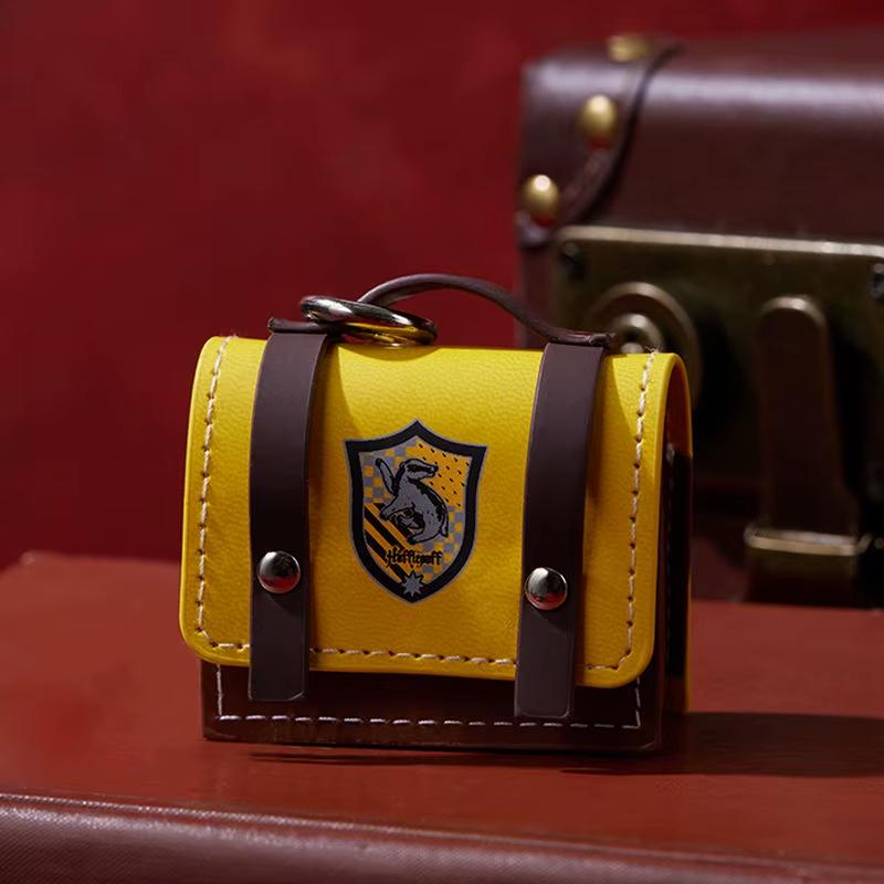 MINISO Harry Potter Inspired College Leather Headphone Case - Gryffindor, Slytherin, Ravenclaw, Hufflepuff, suitable AirPods