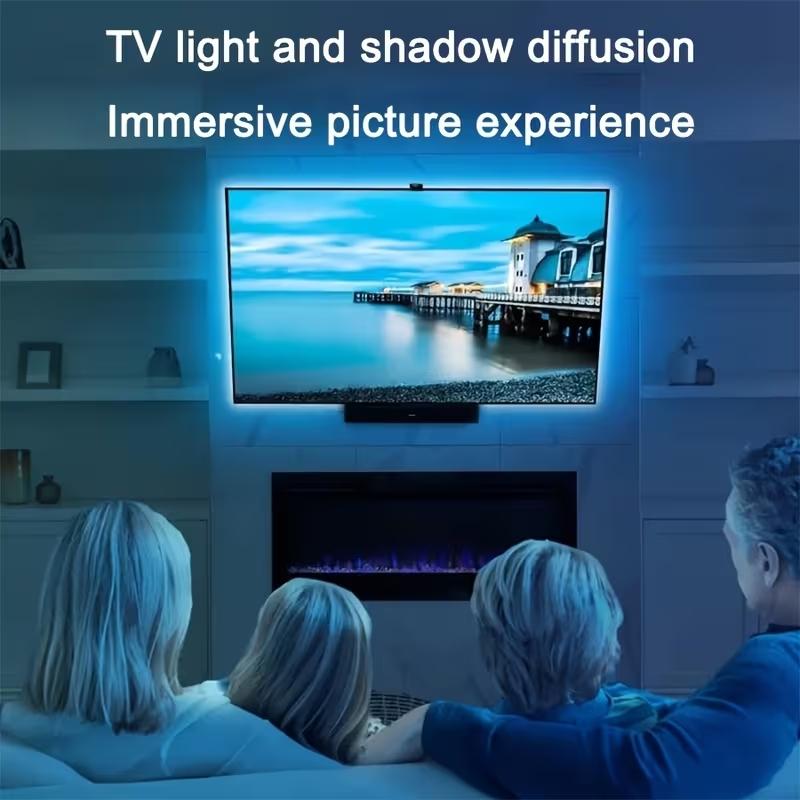 Smart TV LED Backlight Strip with Camera, Synchronized Display, Compatible with 32-85 Inch Screens, APP Control Color Changing Light Tv Led Lights