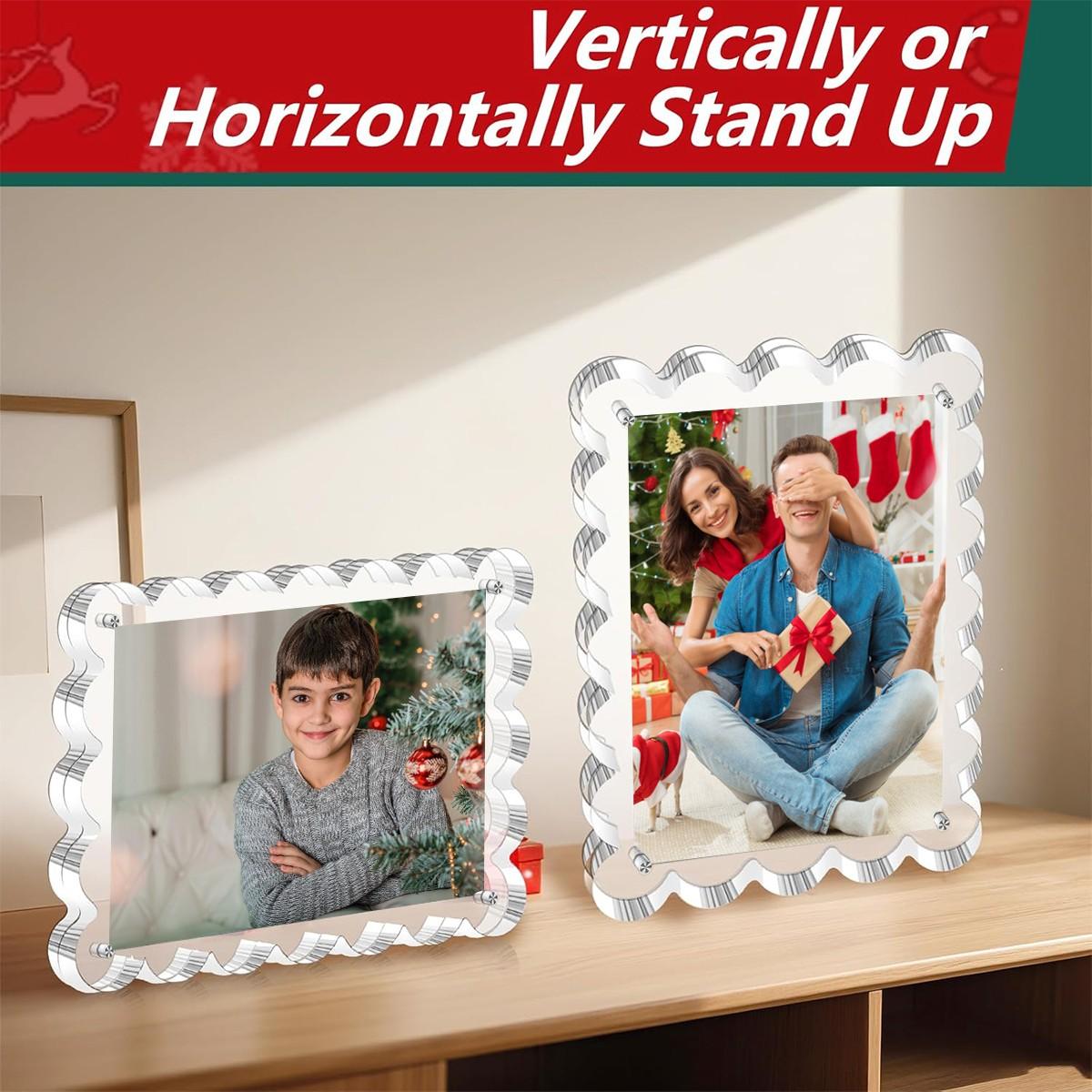 Rectangular Transparent Christmas Frame, Warm Gathering Through Clear Material, Festive Decoration, Holiday Gift Idea