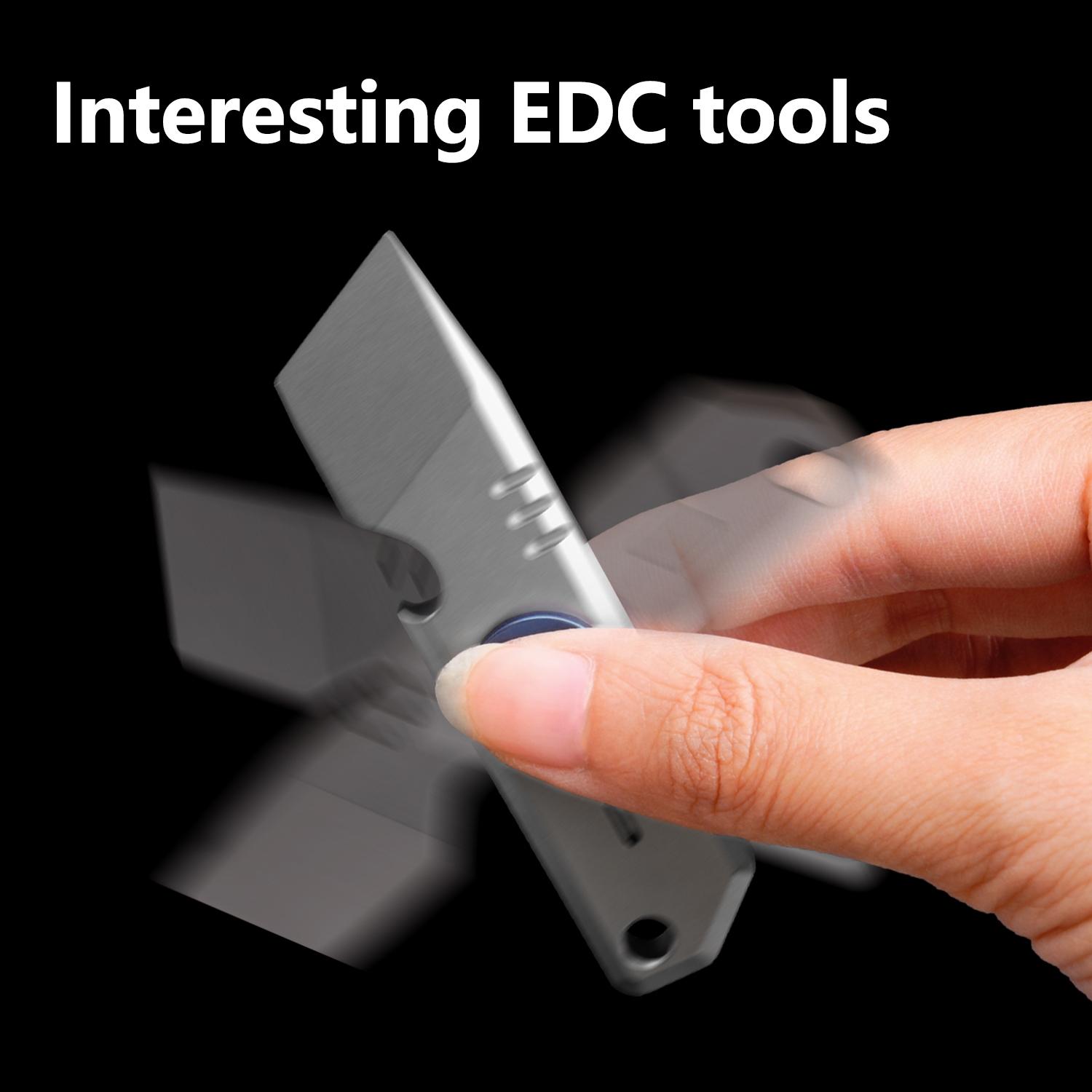 Edc Tool, 360 Degree Rotating Tc4 Titanium Pry Bar, Multi-Functional Edc Tools, Lightweight Tools, Bottle Opener, Pocket Clip, Camping Gear