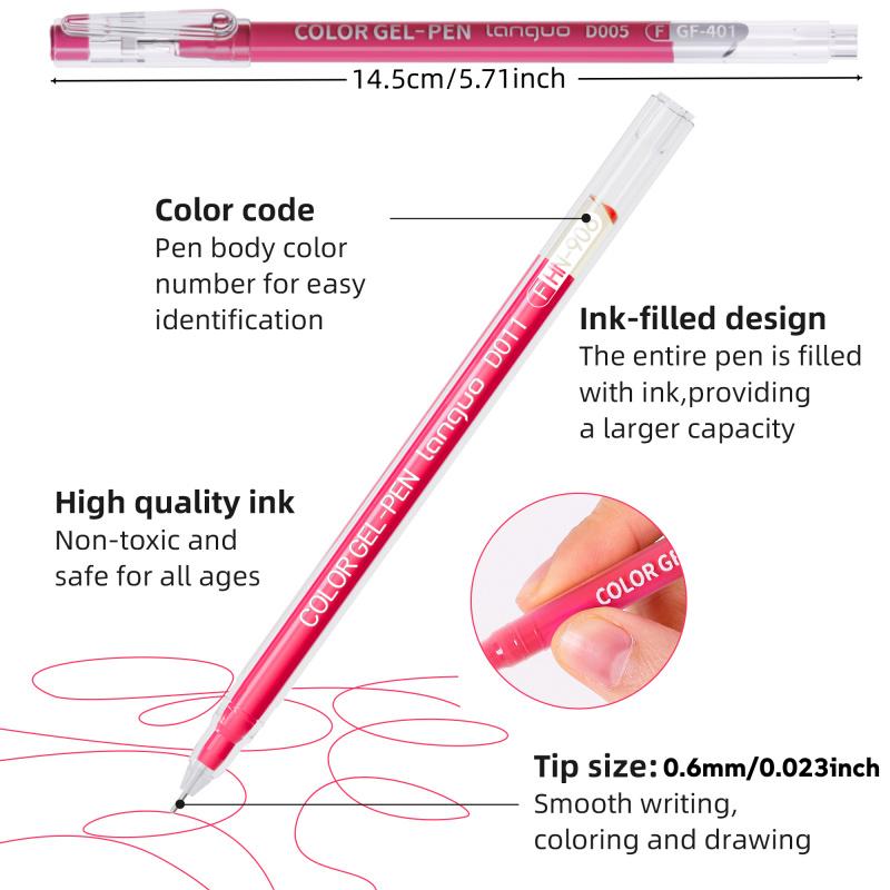 54/99/168/213 Pcs Gel Pens, 0.6 mm Fine Tip Gel Pens for Coloring,Portable Case gel pens Colored for Journaling, Coloring, Painting, Drawing & DIY Crafts,Stackable colors,Smooth,Water-Based