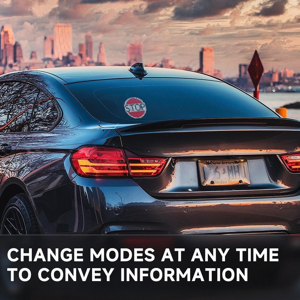 Car Gesture LED Sign Funny Car Light Remote Controlled Emojis Road Rage Display for Drivers