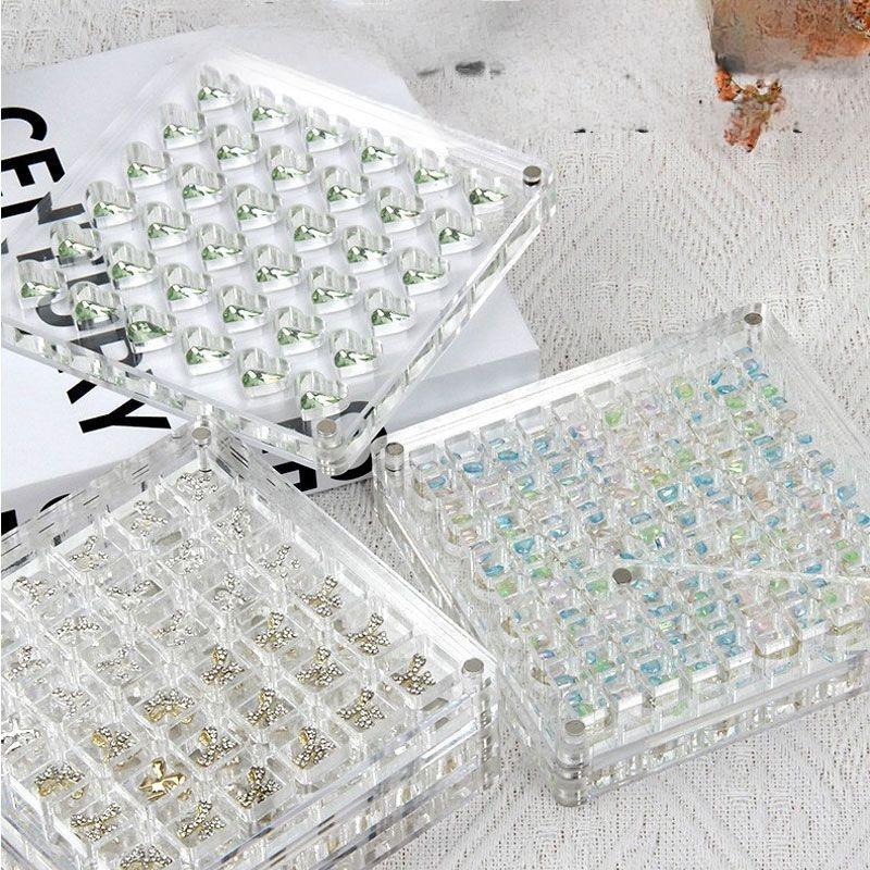 Clear Acrylic Multi Compartment Design Storage Box Dustproof Jewelry Organizer Portable Earring Accessories Case Storage Bins Clear Acrylic Multi Compartment Design Storage Box Dustproof Jewelry Organizer Portable Earring Accessories Case Storage Bins