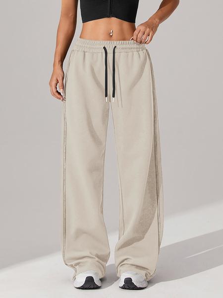 Women's Side Striped Sports Pants, Casual Comfy Breathable Trousers for Outdoor Running, Ladies Sportswear for All Seasons, Athleisure Pants