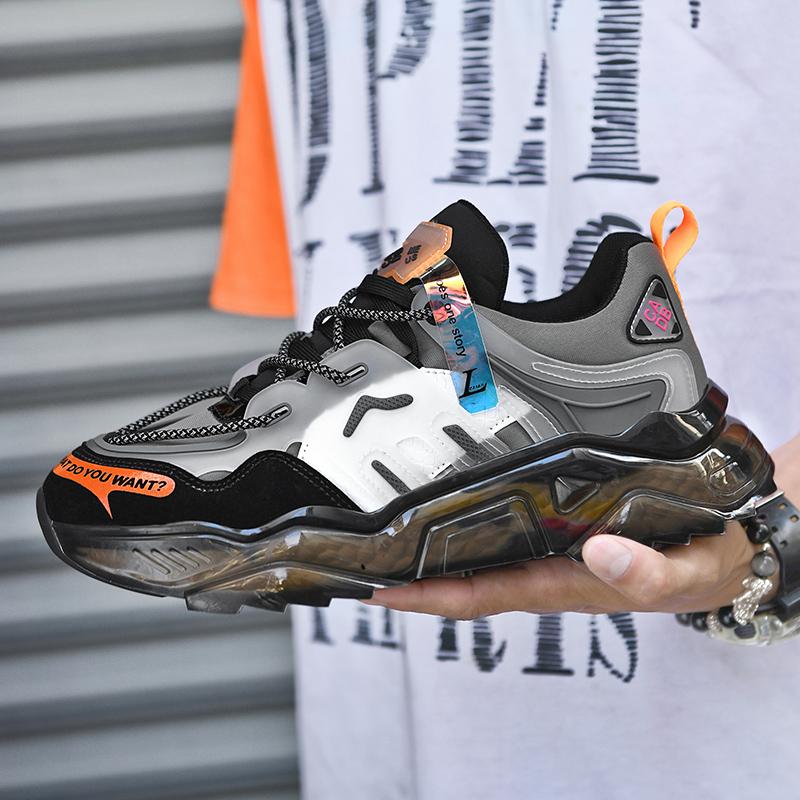 Men's Popcorn Sole Shoes, Lightweight Shock Absorption, All-Season Sport Casual Sneakers, Comfortable and Versatile Footwear