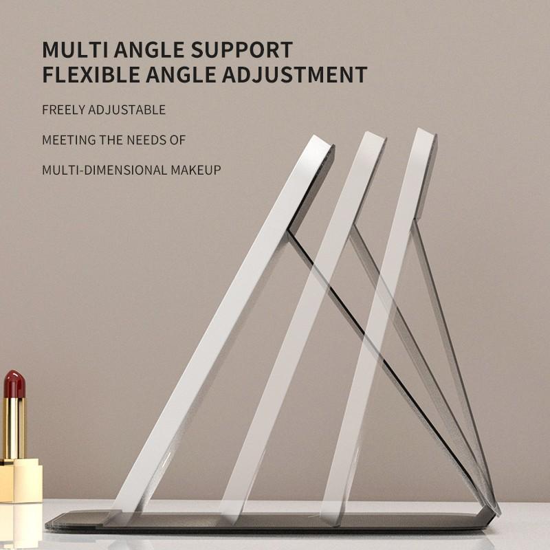 LED Light Foldable Makeup Mirror, Smart Touch Control, Durable, Lighted Desktop Mirror, Table Desk Mirror, Bathroom Living Room Decor Makeup, Daily Gift