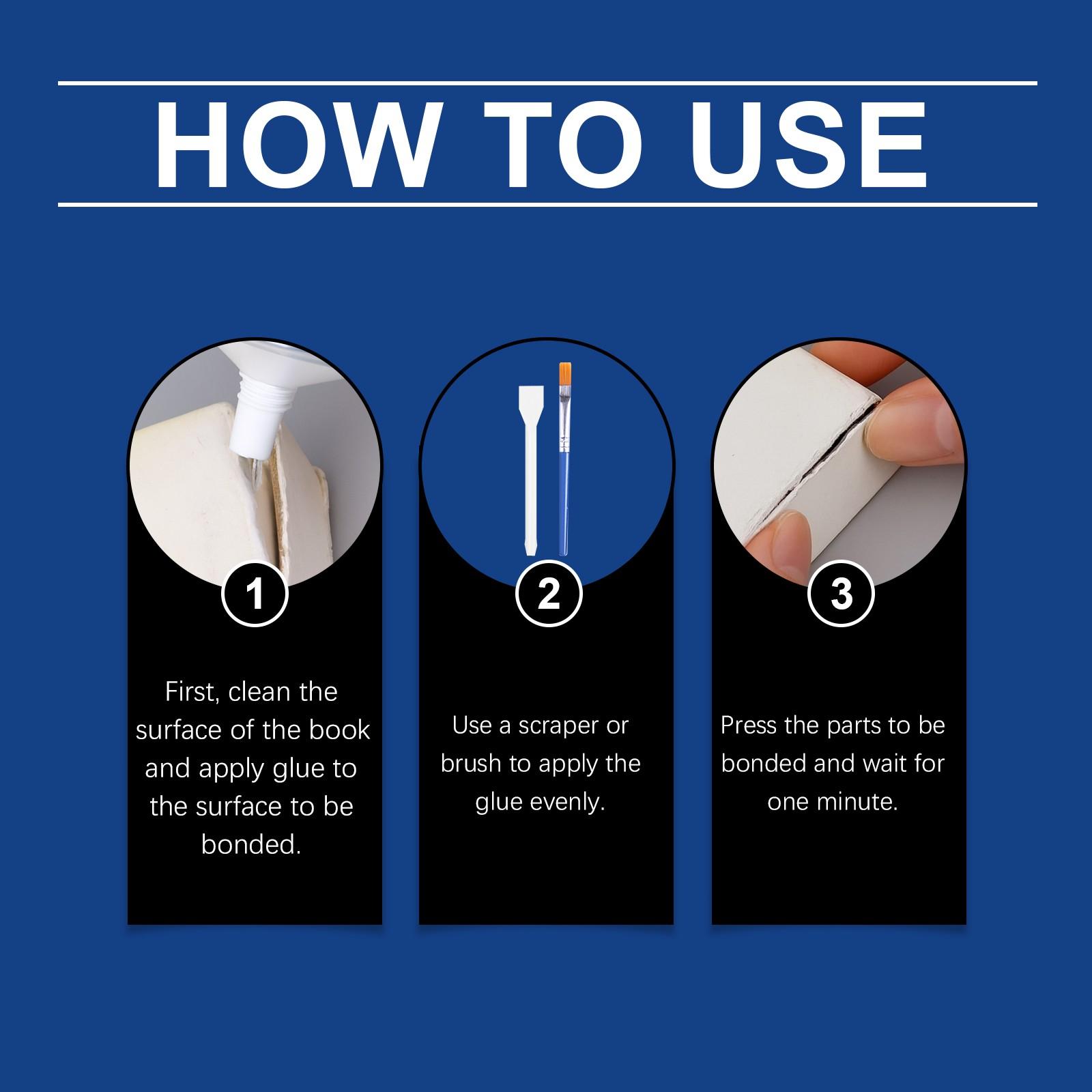 2-Pack Set Of Resin Book Repair Glue (60ml*2 + Brushes), Neutral And Mild Formula, Stable Adhesive For Books And Archival Paper, Transparent And Fast-Drying, Meets Daily book Repair Needs