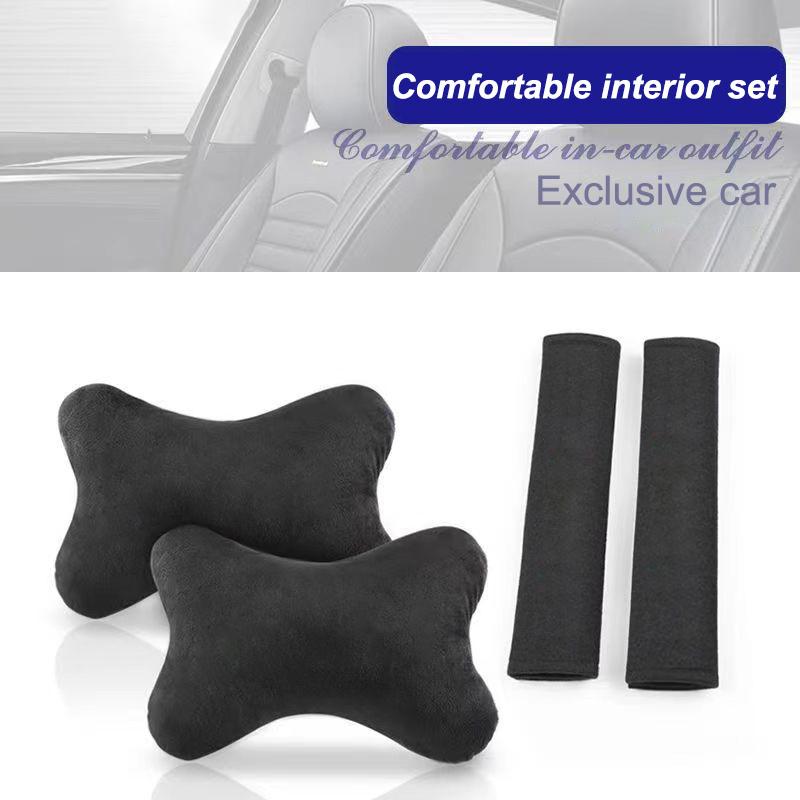 Car Seat Headrest Rest Neck Pillow Cushion Seat Belt Shoulder Pad for Buick ENVISION S Plus Avenir 2020 2021 2022 2023 Auto Accessories
