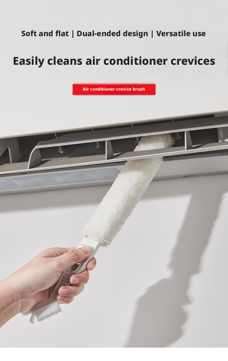 Air Conditioner Gap Cleaning Brush, Detachable Washable Soft Bristle Dust Cleaner for Home Window Blinds Crevice Cleaning