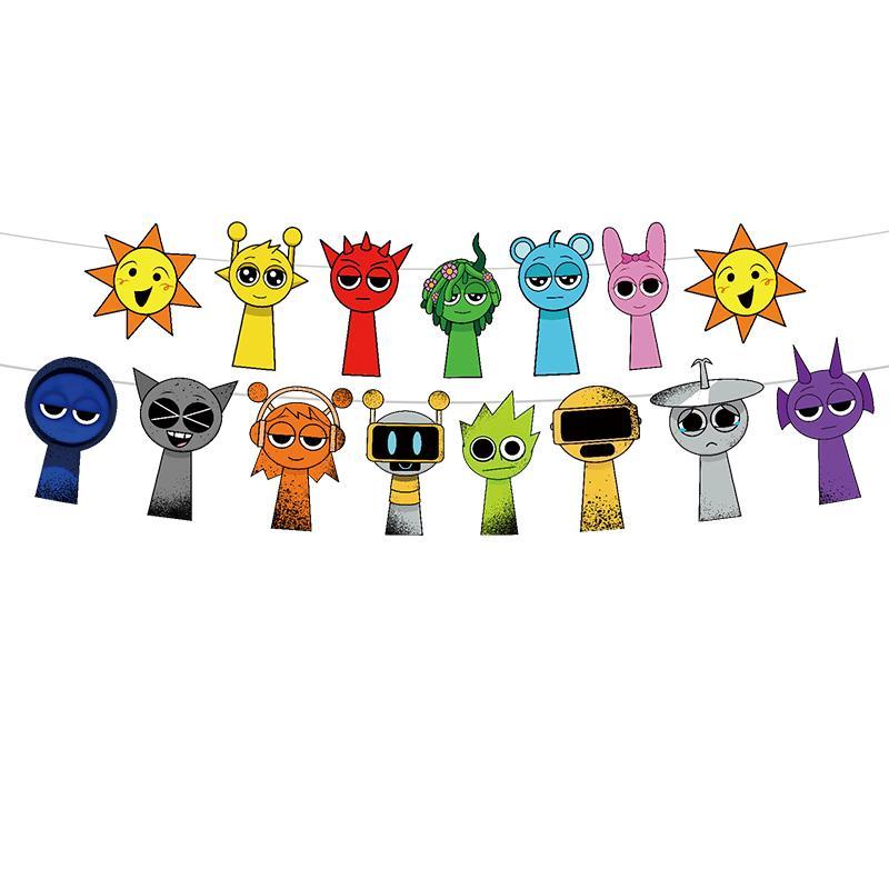 Sprunki Birthday Party Decorations Incredibox Set Game Tableware Tablecloth Plate Cup Balloon Cake Topper for Boys Girl Supplies Sprunki Birthday Party Decorations Incredibox Set Game Tableware Tablecloth Plate Cup Balloon Cake Topper for Boys Girl Supplies