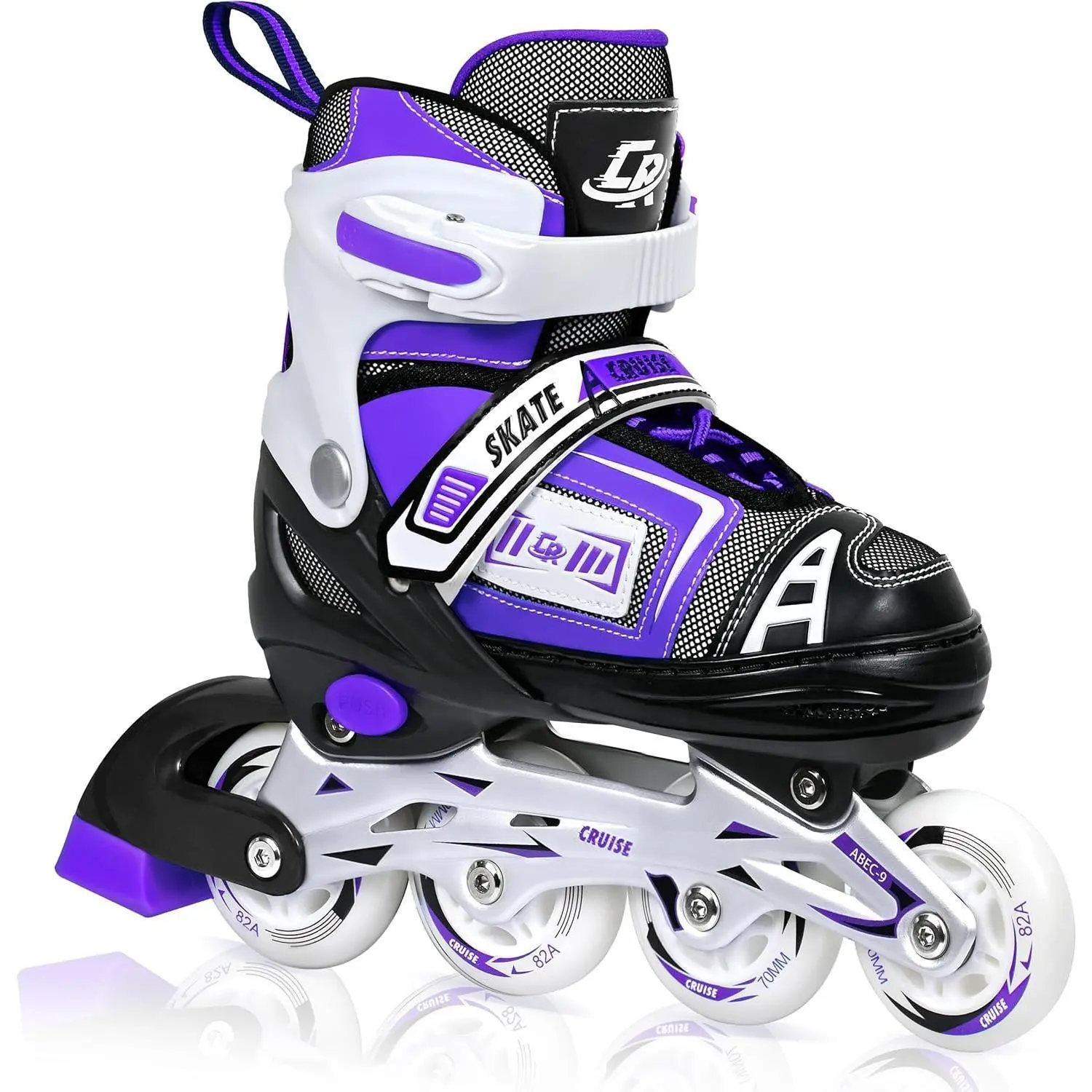 Adjustable Inline Skates for Kids, Teens, and Adults – ABEC-7 Bearings, PU Wheels, Comfortable Fit, for Indoor and Outdoor Skating