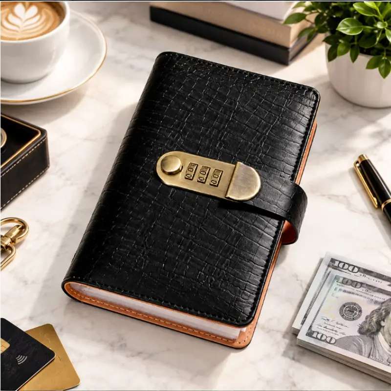 Lockable Savings Notebook  100 Pages, Hide Cash & Important Items Safely