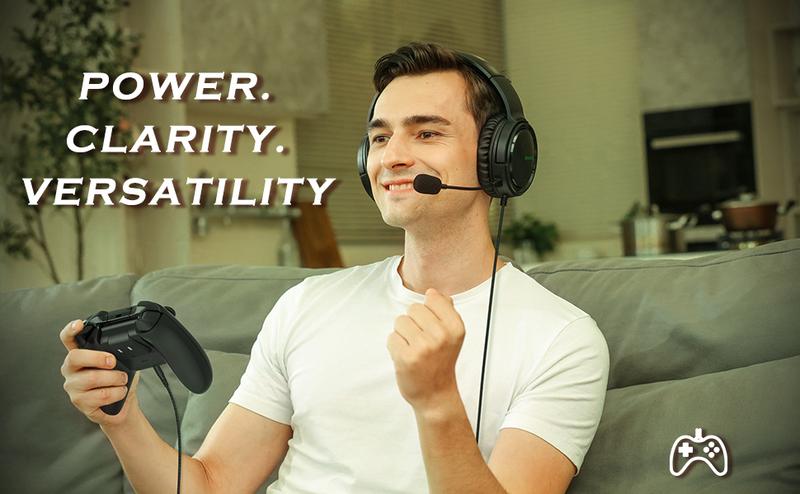 [Perfect Valentine’s Gift] BINNUNE BG02 Gaming Headset with Mic for Xbox Series X S Xbox 1 PS4 PS5 PC NS,Wired Headphones,50mm Stereo Sound,3.5mm Jack,Perfect Valentine’s Gift for Him & Her