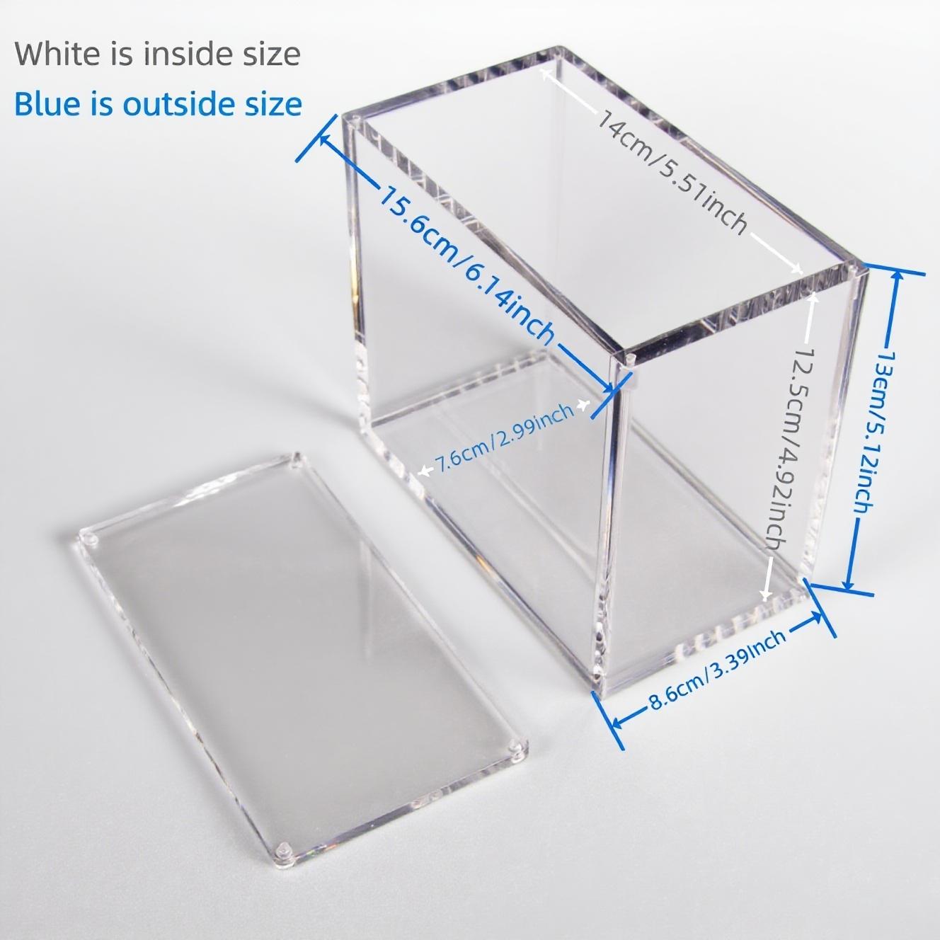 1pc for PTCG Booster Box Cartoon Trading Cards Clear Acrylic Box Protector Display Case with Corner Screw Closure for Sports Games Figure Durable Protection Holder Storage Box for Collectors Trade Card Box (Screwdriver Included, Check yours‘ Size)