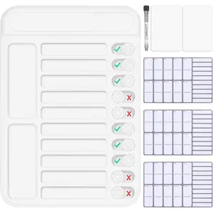 Reusable Dry Erase Magnetic Chore Chart for Kids, Checklist Board for RV Daily Routine Schedule Planning, with Blank Cardstock for Habit Tracker, Daily and Weekly Planner