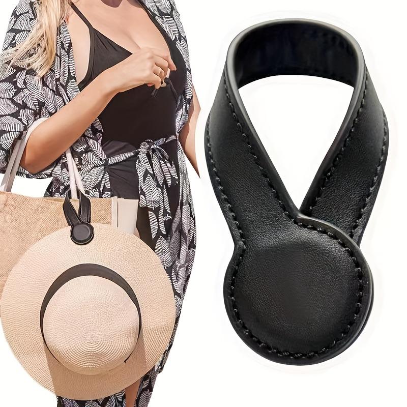 Imitation Leather Magnetic Hat Clip Outdoor Portable Hat Clip Keychain Pants Clip PU Hat Clip